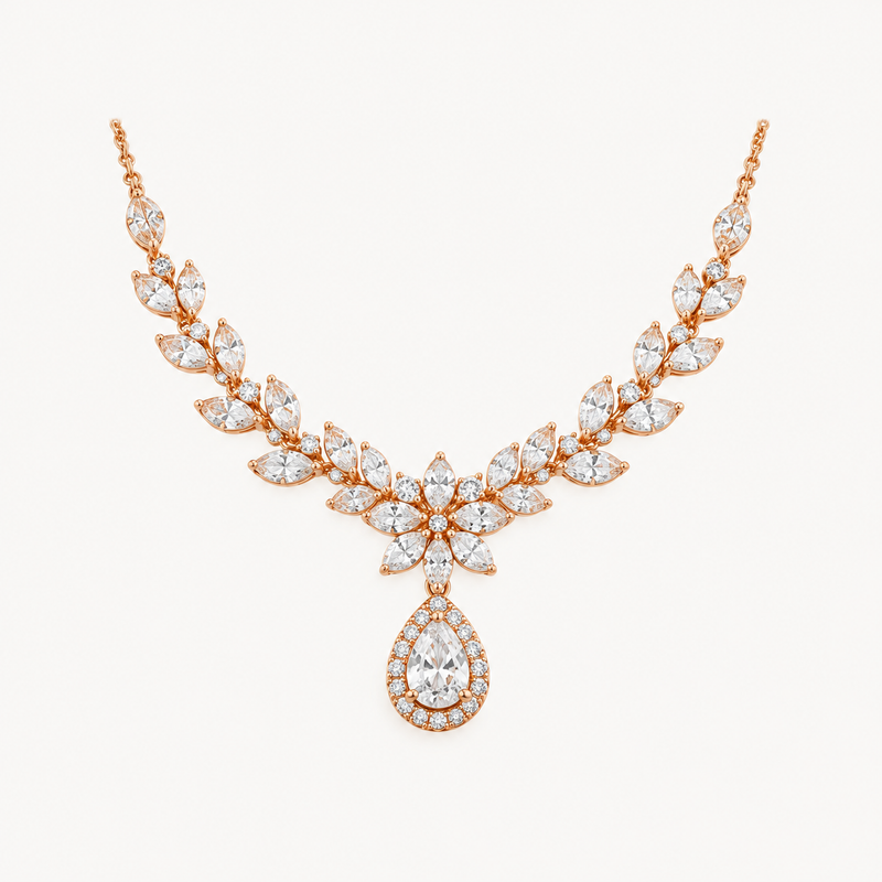 Leaf Teardrop Necklace